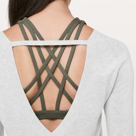 Lululemon Unity Drop Back- Athletic/ Athleisure Cashmere Blend Sweater- Size 4 - Picture 5 of 12